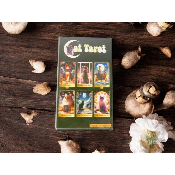 Cat Tarot Card Deck 78 Cards, 4.13" x 2.48" Mystical Cat Artwork NIB - Picture 11 of 11